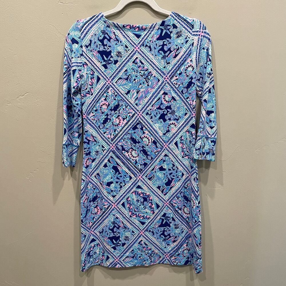 NWT Lilly Pulitzer UPF 50+ Sophie Dress Zanzibar Blue - Size: XS - Picture 4 of 9